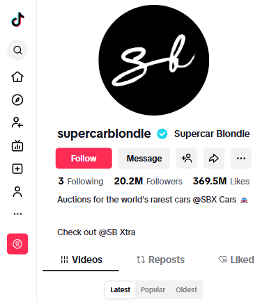 TikTok profile