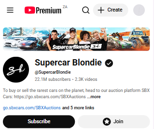 YouTube profile